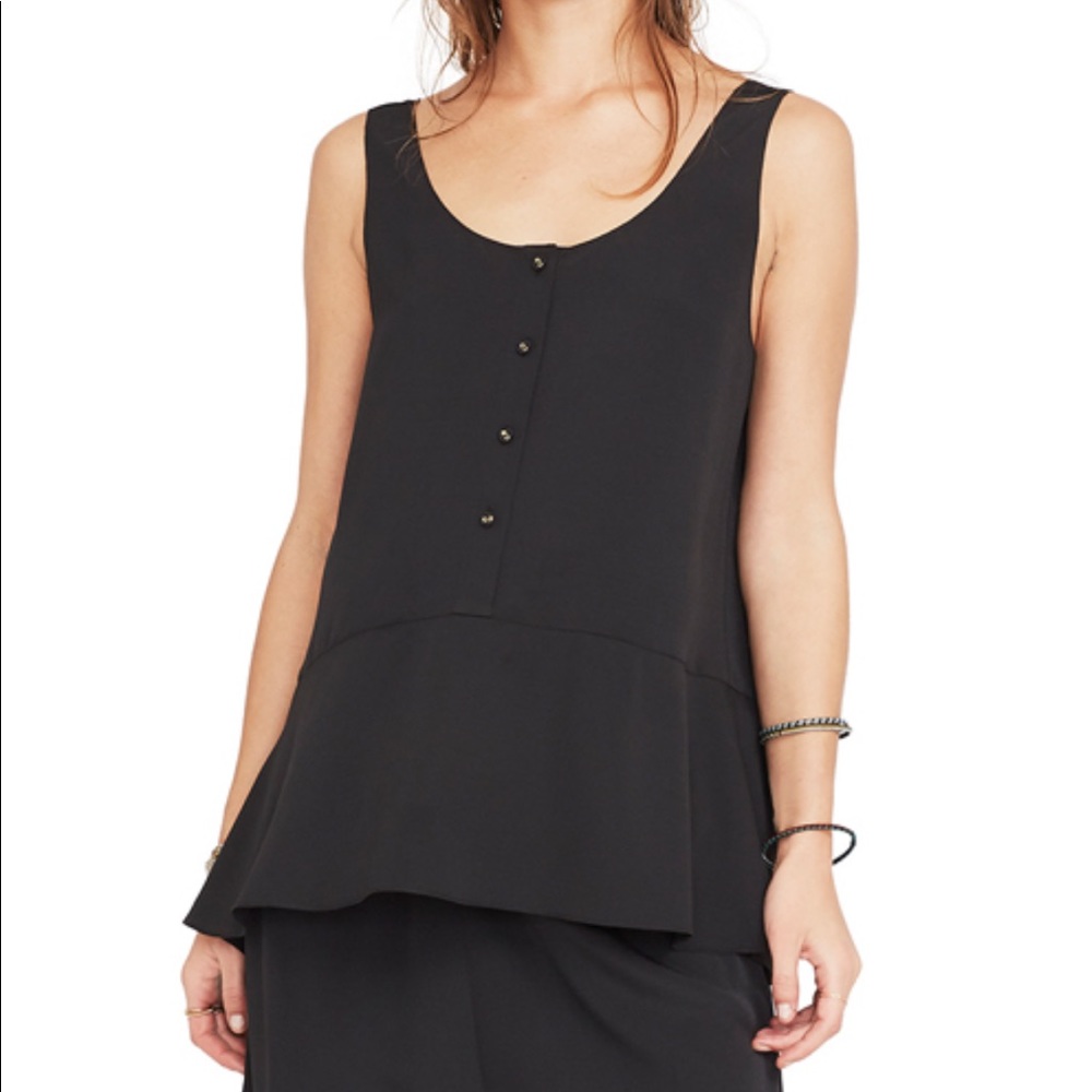 Hatch Billie Tank - Maternity Black Blouse